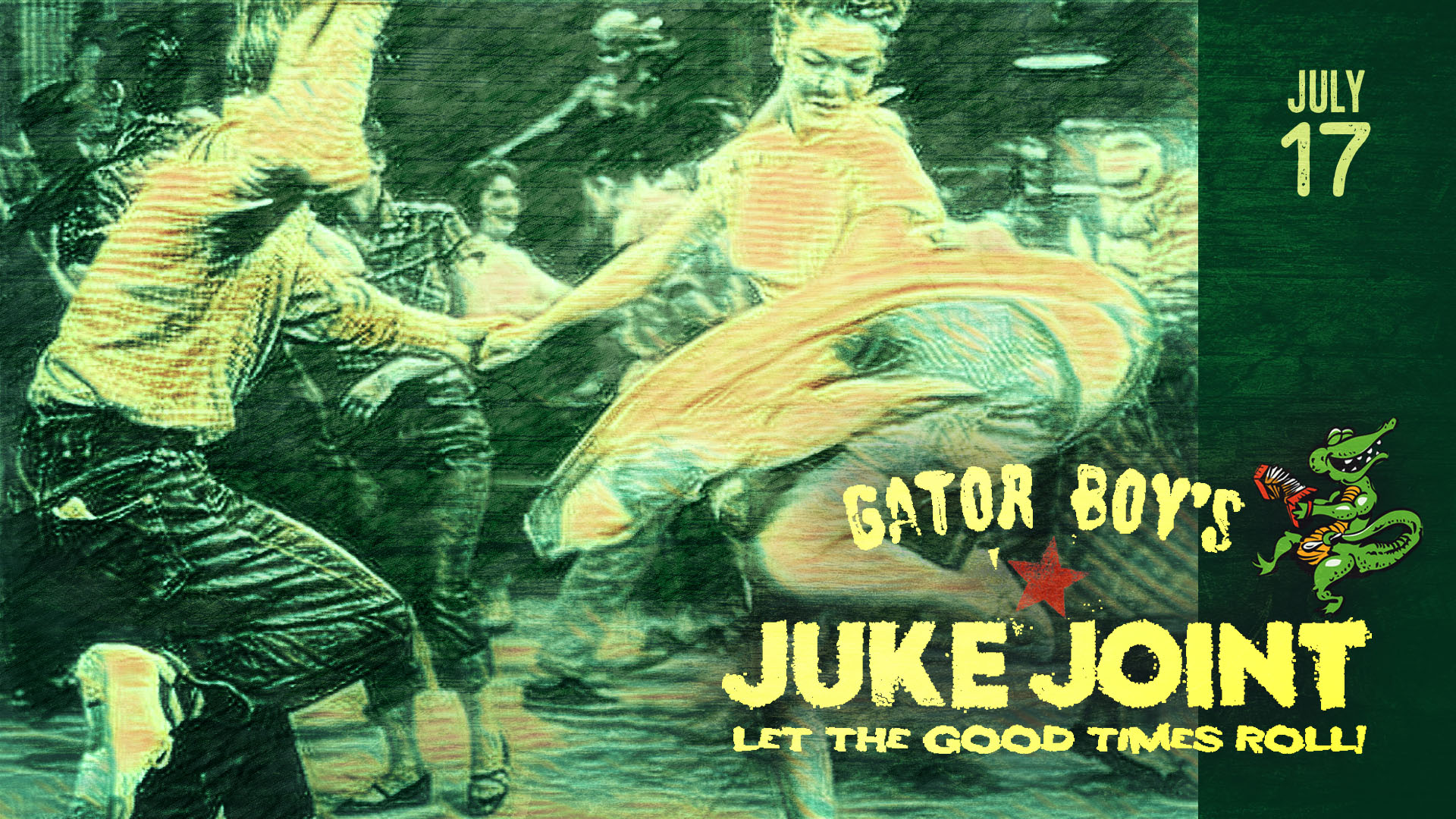 Dancers promoting Gator Boy's Juke Joint July 17, 2026